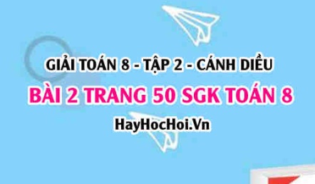 Bài 2 trang 50 Toán 8 Tập 2 Cánh Diều